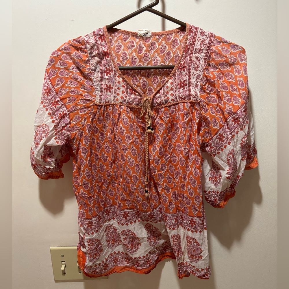 True Vintage Indian cotton Gauze top small